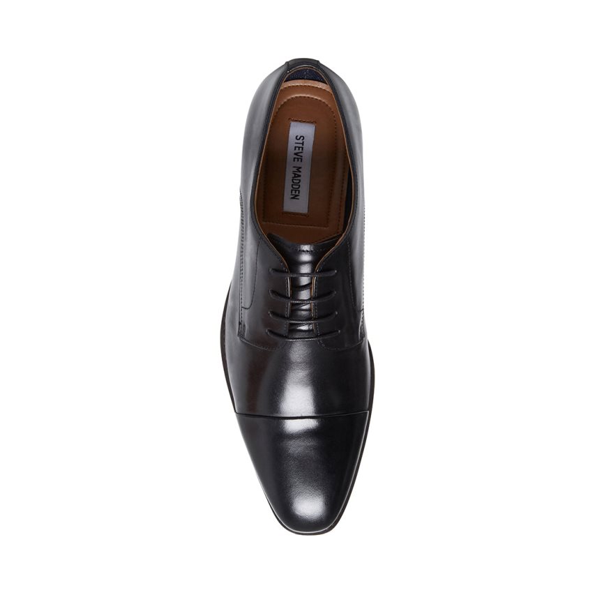 Zapatos Derby Steve Madden Plot Cuero Hombre Negras | ES WS6S28